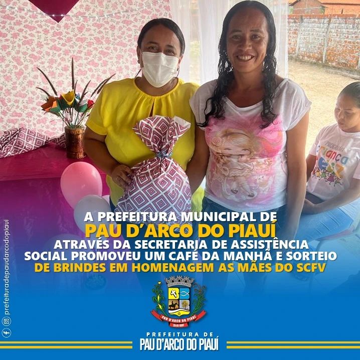 Assistência Social promove café da manhã em homenagem as mães em Pau D’Arco do PI